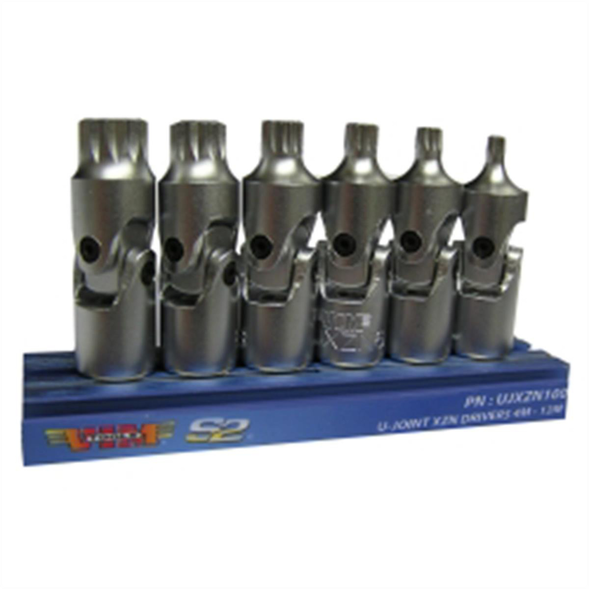 VIM Tools Universal Joint XZN Triple Square Driver Set — 6-Piece, 1/4in. Drive, S2 Steel, Model# VIMUJXZN100